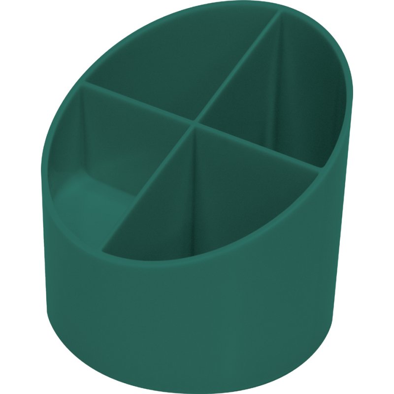 helit porte-crayons 4 compartiments, bleu, plastique recyclé