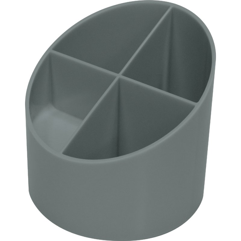 helit porte-crayons 4 compartiments, bleu, plastique recyclé