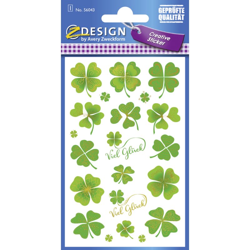 AVERY Zweckform hartstickers, wit/rood/roze, permanent, 47 stuks
