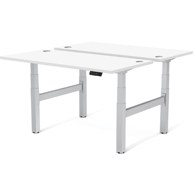 Fellowes Cadre Bureau Cambio Bench, réglage électrique, argent