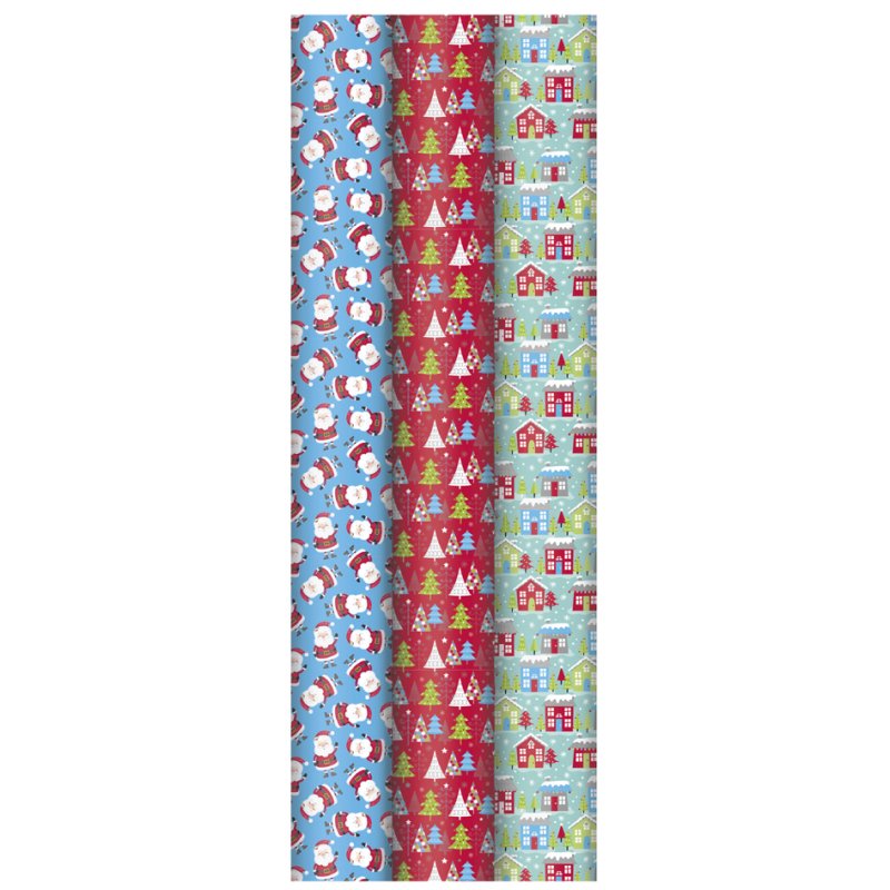 Clairefontaine papier cadeau Noël Alliance Enfants, 700 mm × 10 m, 30 rouleaux