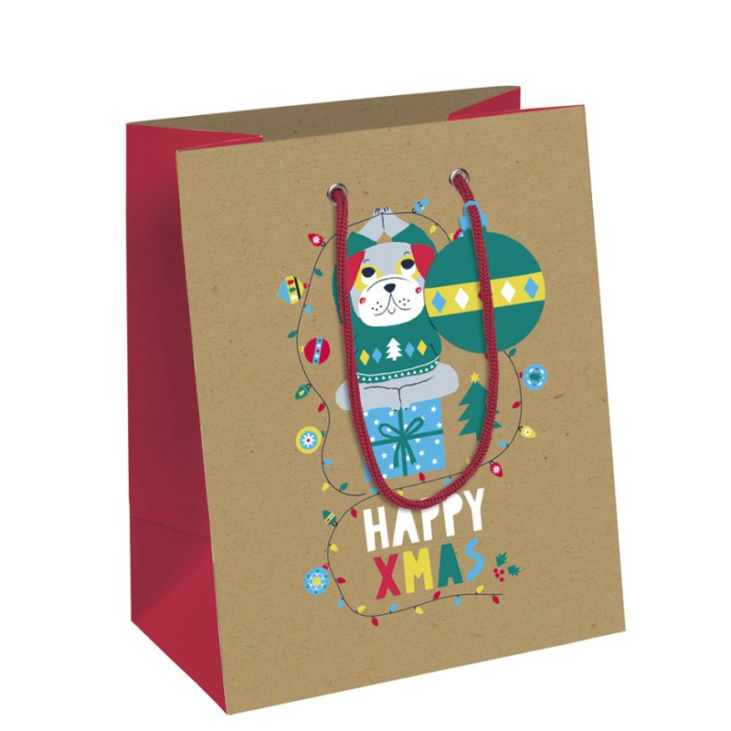 Clairefontaine mini sac à vœux Noël Formulez un vœu, papier kraft 210 g/m², 170×60×220 mm