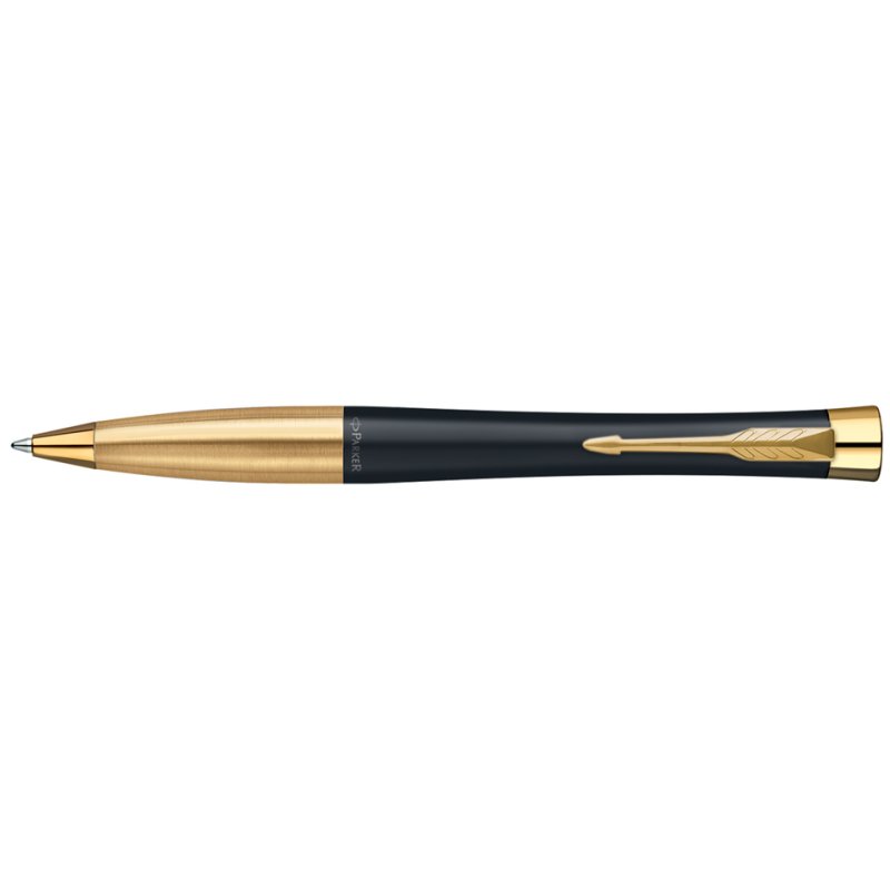 PARKER Urban stylo rétractable, noir mat avec chrome, encre bleue