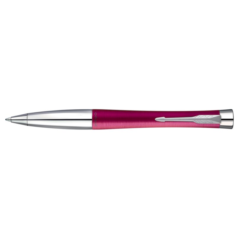 PARKER Urban stylo rétractable, noir mat avec chrome, encre bleue