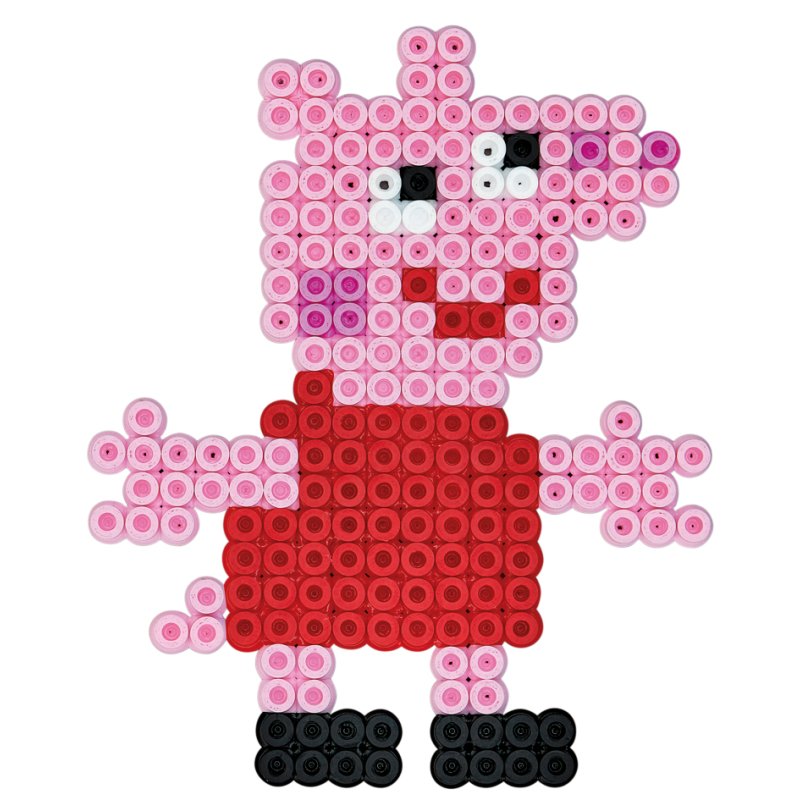 Hama iron-on beads midi set, 5.0 mm, 2000 pieces, with pegboard
