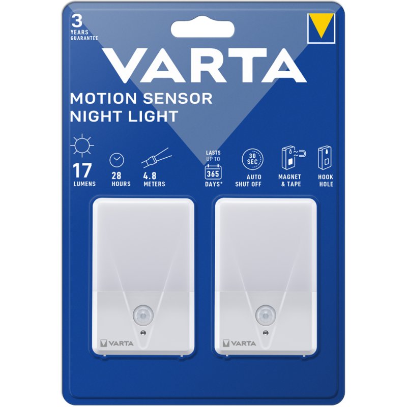 VARTA LED-nachtlampje Motion Sensor, bewegingssensor, warmwit, 17 lumen