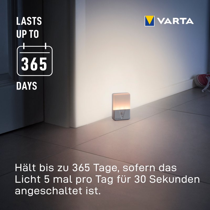 VARTA LED-nachtlampje Motion Sensor, bewegingssensor, warmwit, 17 lumen