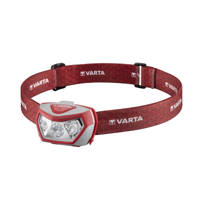 VARTA LED hoofdlamp Outdoor Sports H20 Pro, rood/grijs, 200 lumen