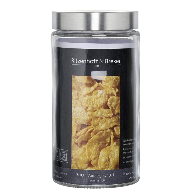 Ritzenhoff & Breker pot de conservation VIO, rond, verre, 1,2 litre