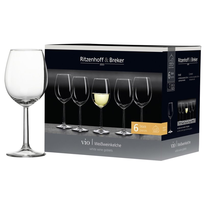 Ritzenhoff & Breker flûtes à champagne VIO, 0,21 l, lave-vaisselle, 6 pièces