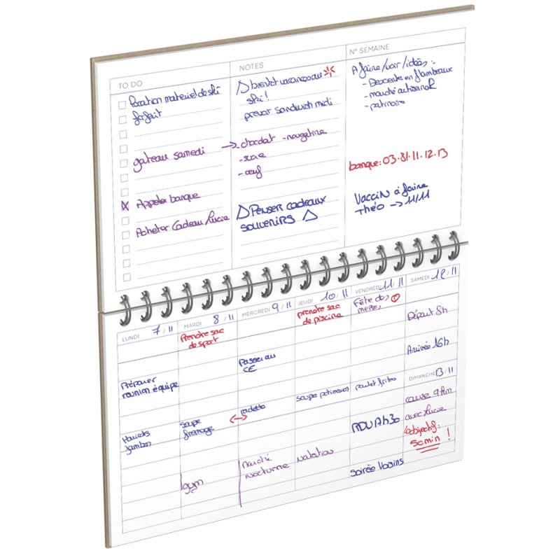 LECAS planificateur de bureau annuel, sans date, 240×140 mm, 128 pages