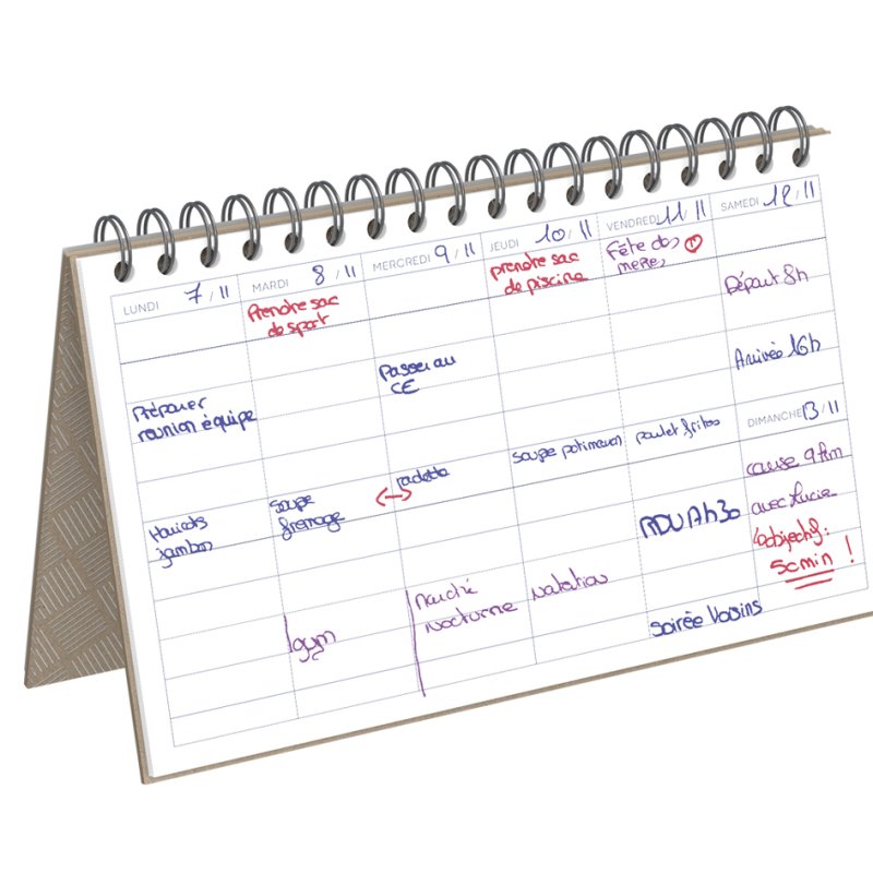 LECAS planificateur de bureau annuel, sans date, 240×140 mm, 128 pages