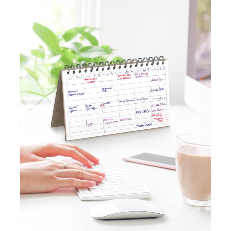 LECAS planificateur de bureau annuel, sans date, 240×140 mm, 128 pages