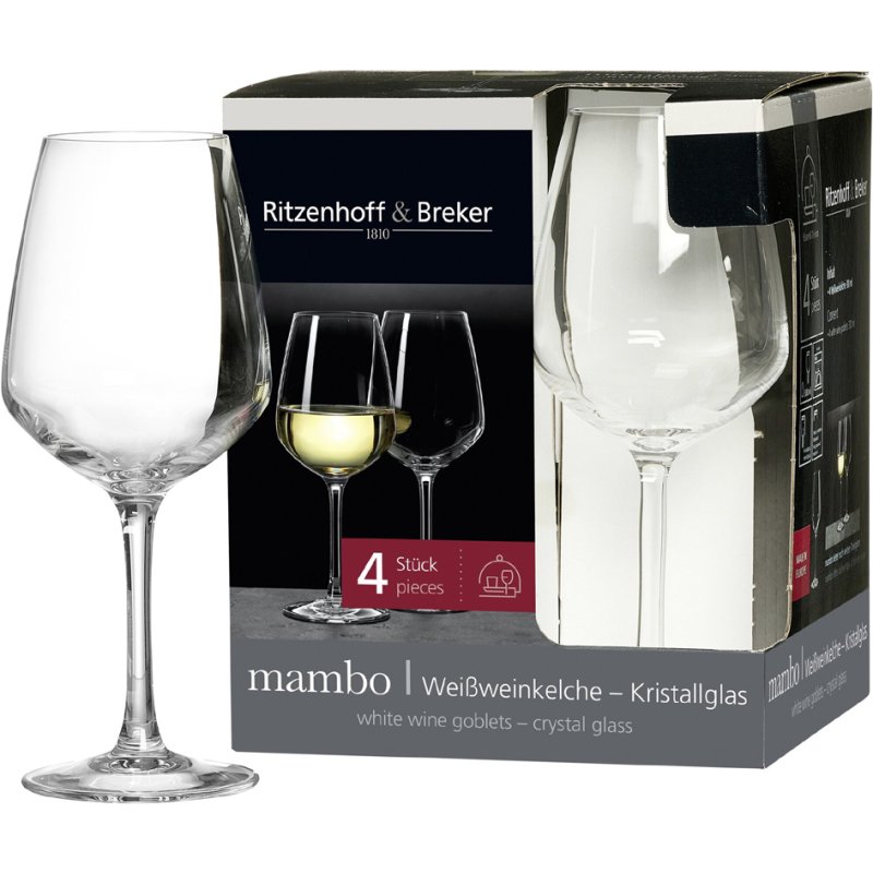 Ritzenhoff & Breker verres à bourgogne MAMBO, cristal, 4 pièces, 0,5 litre