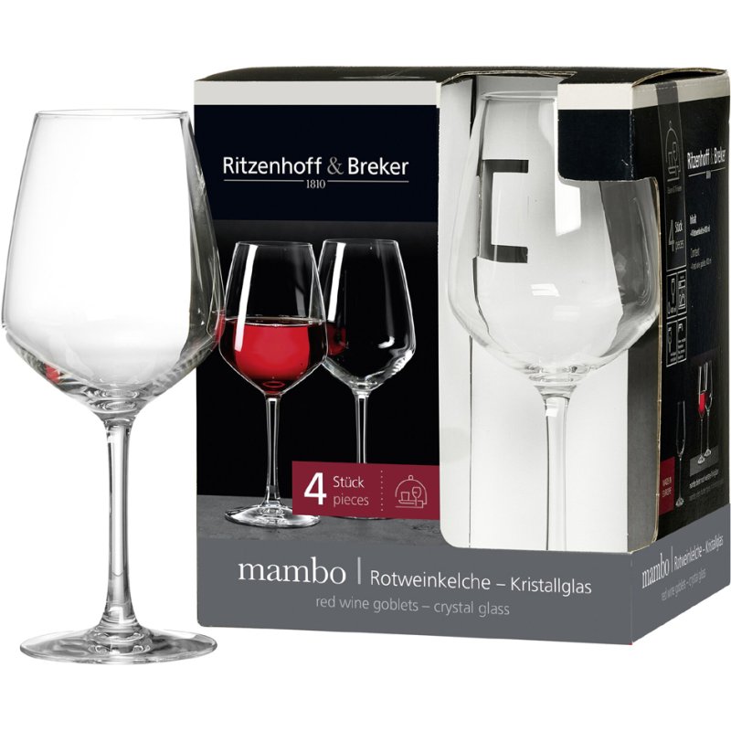 Ritzenhoff & Breker verres à bourgogne MAMBO, cristal, 4 pièces, 0,5 litre