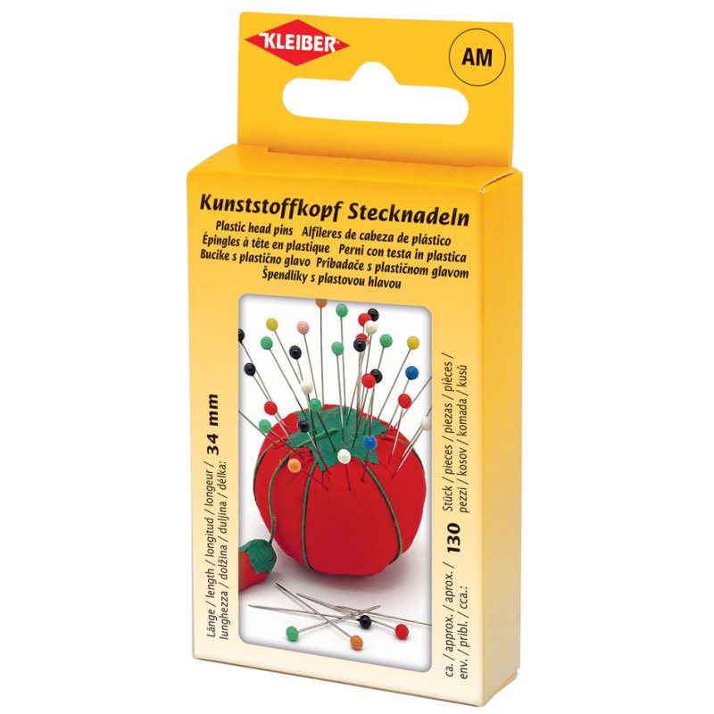 KLEIBER épingles à tête plastique, 34 mm, environ 130 pièces