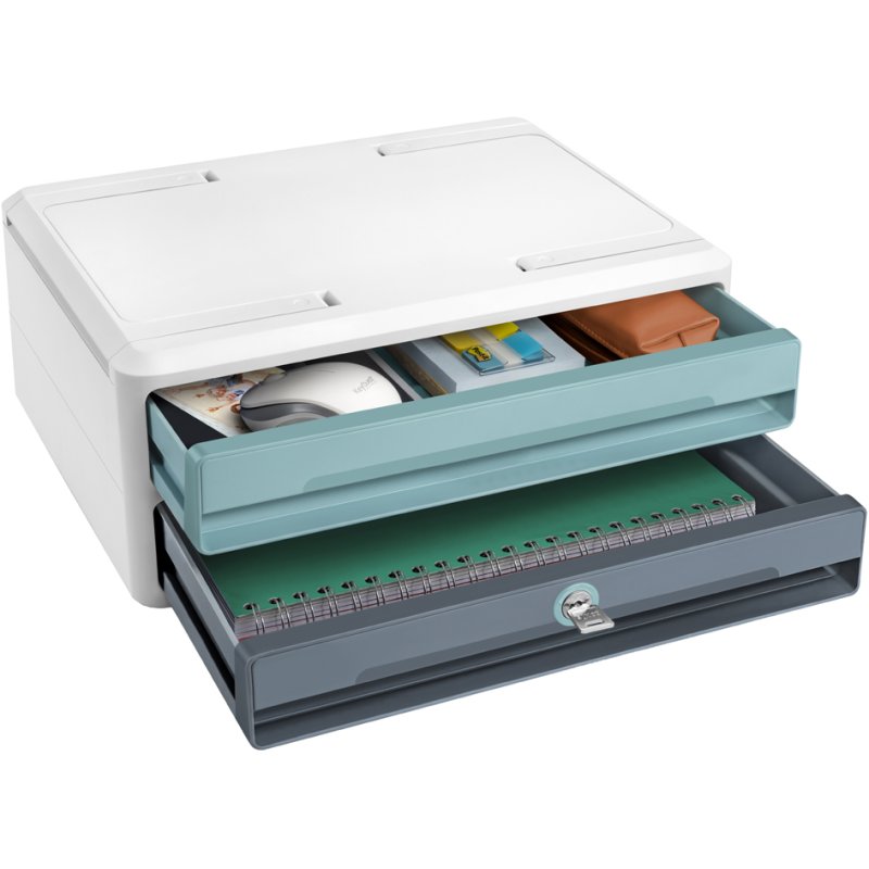 CEP ladebox MoovUp SECURE, 2 laden, grijs/mint, met slot