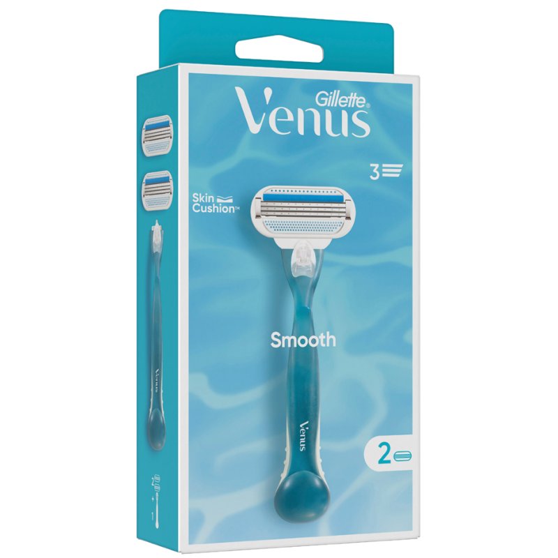 Gillette Venus navulmesjes Smooth, 3 klingen, 4 stuks