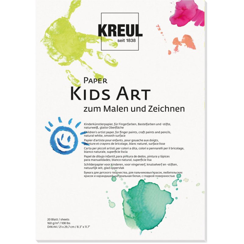 KREUL children's drawing paper Paper Kids Art, A4, natural white, 20 sheets