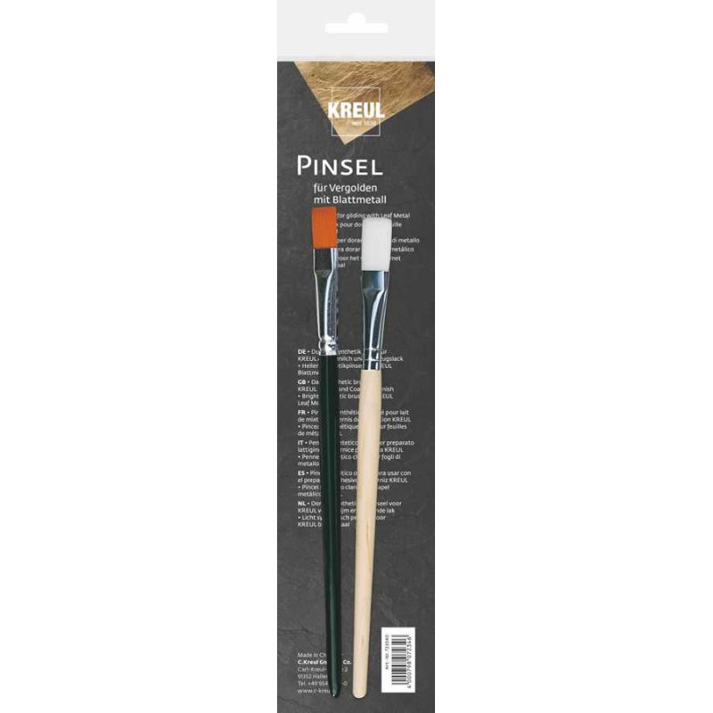 KREUL brushes for leaf metal decoration, set of 2, size 12