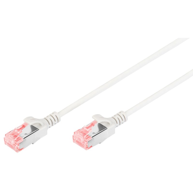 DIGITUS Câble réseau Slim Cat. 6 U/UTP, gris, 1,0 mètre