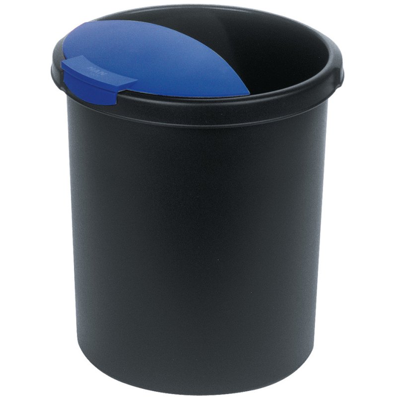 HAN bac de déchet MOON, PP, 6 litres, couvercle bleu