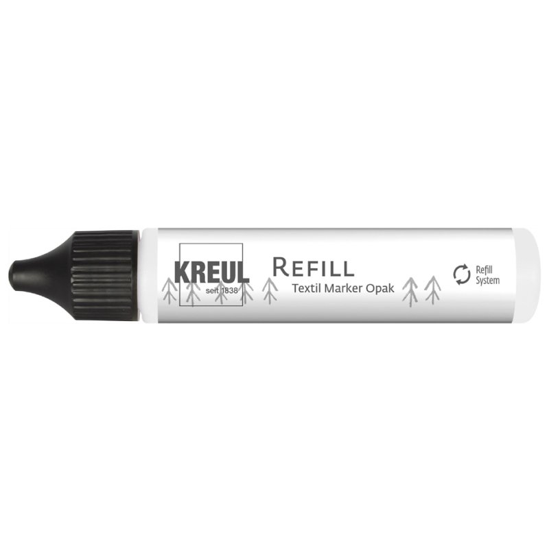 KREUL recharge marqueurs textile OPAK, blanc, 25 ml
