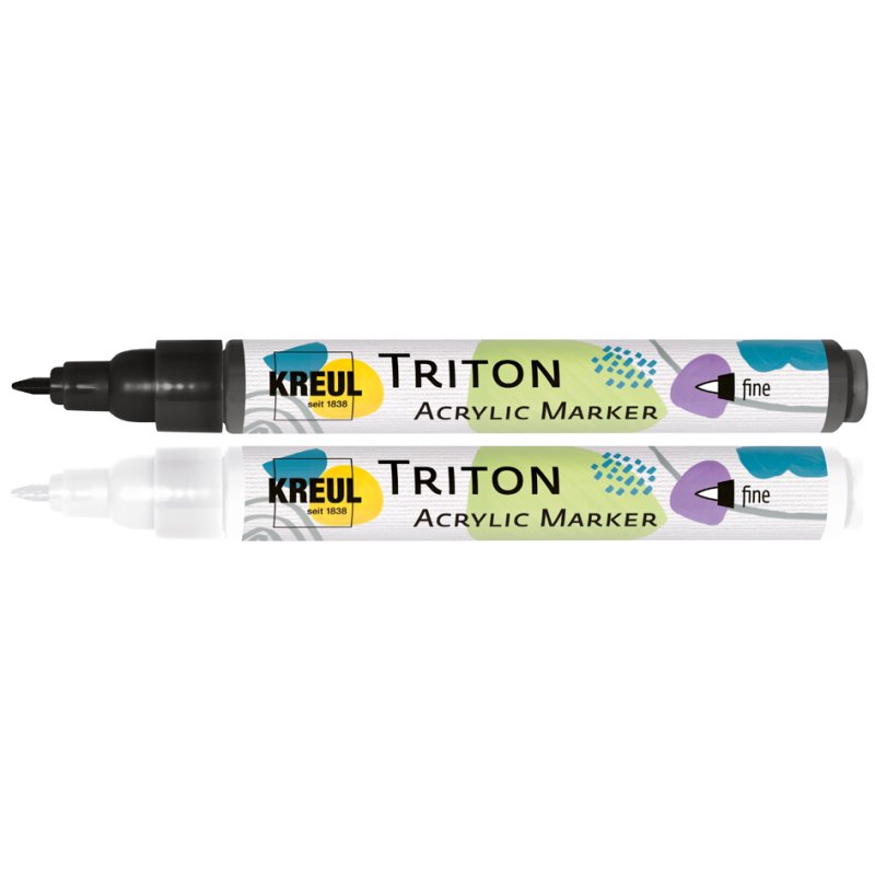 KREUL TRITON acrylic marker, fine tip, white, 1.0-2.0 mm