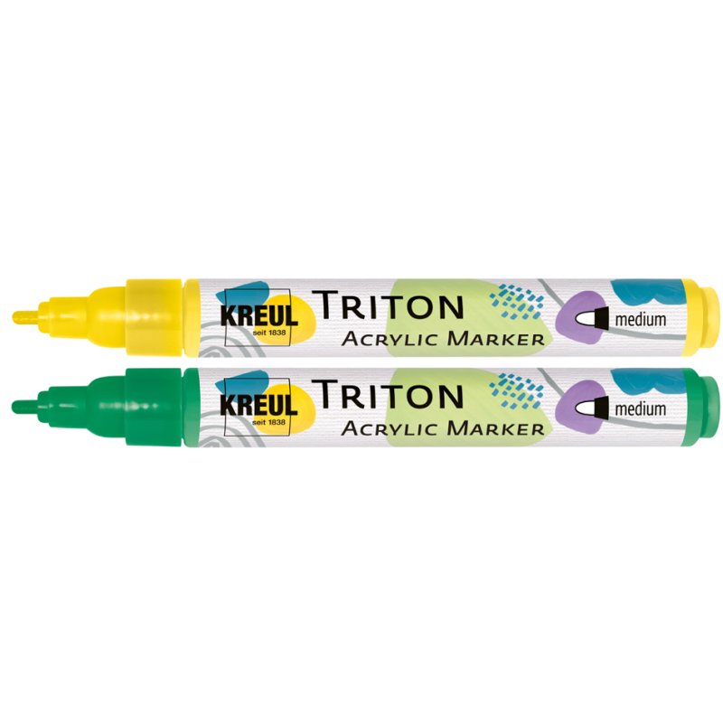 KREUL marqueur acrylique TRITON permanent, vert, 1,0-3,0 mm
