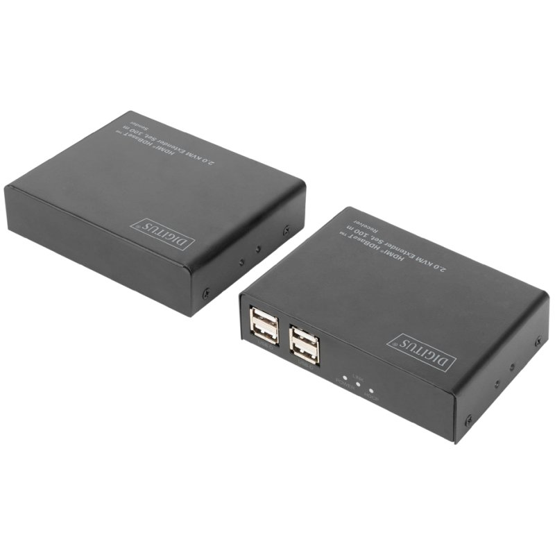 DIGITUS HDMI KVM extender set, HDBaseT, 100 m
