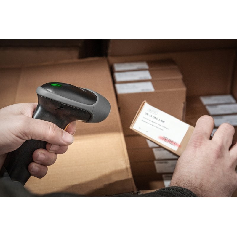 DIGITUS lecteur de codes-barres sans fil 2D, Bluetooth, 200 scans/minute