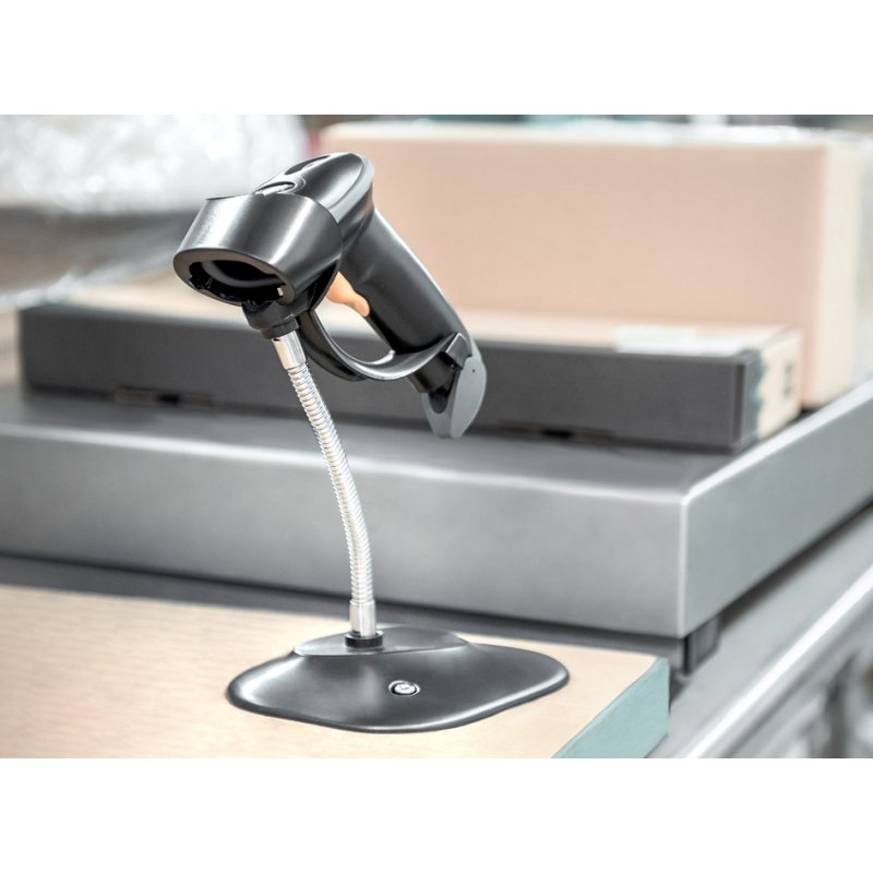 DIGITUS Lecteur de codes-barres 2D portable, 200 scans par minute, gris
