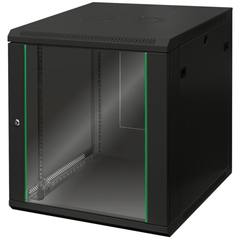 DIGITUS wandkast Dynamic Basic, 12 HE, 600×600 mm, zwart