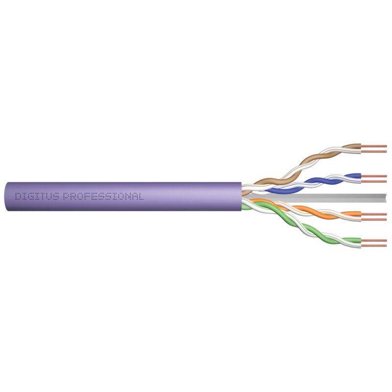 DIGITUS installation cable Cat6, U/UTP, 305 metres, purple