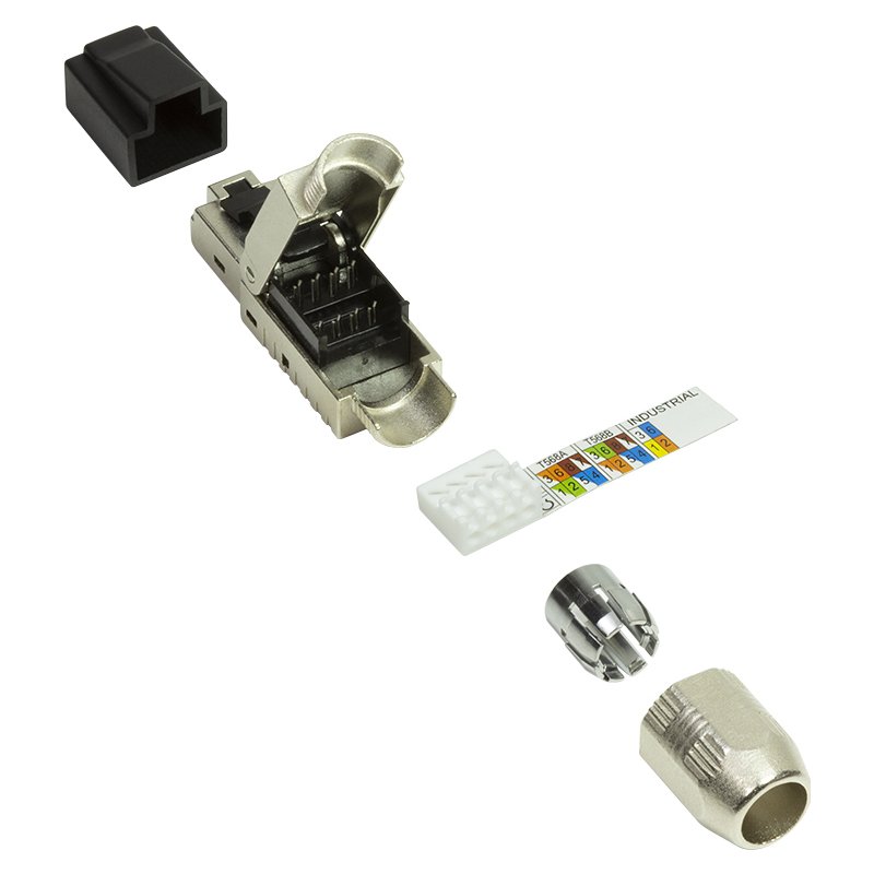 LogiLink Professional connecteur Cat.6A 10GbE, montage sur le terrain, câble rond 5-8,5 mm