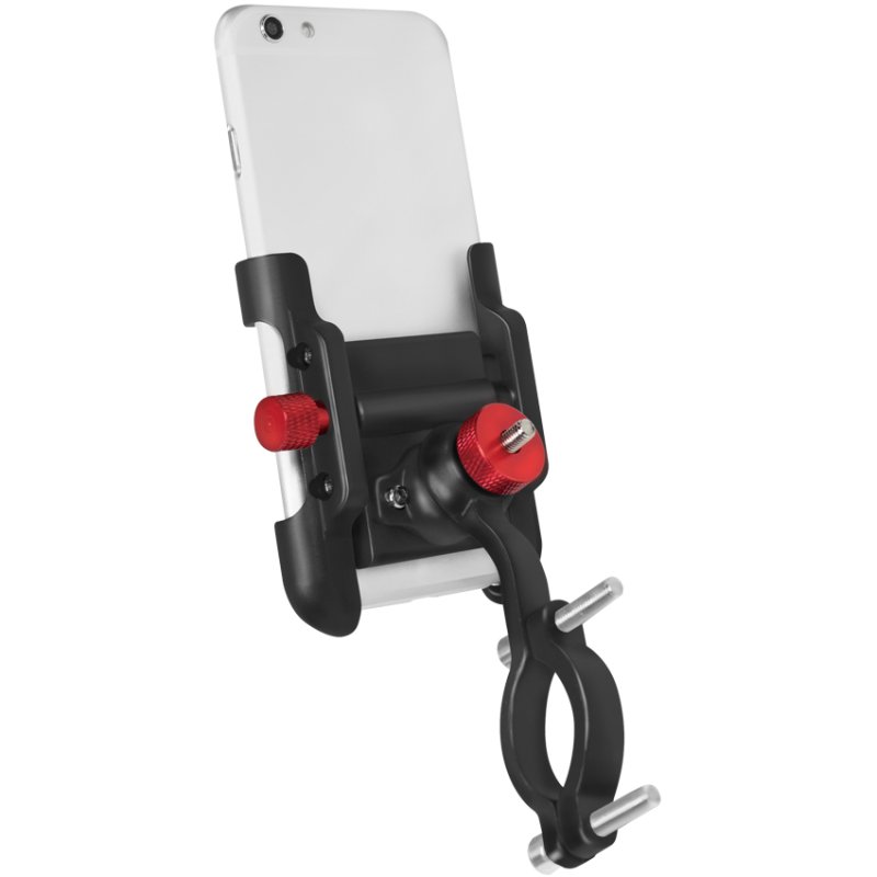 LogiLink support smartphone vélo, modèle droit, noir/rouge, rotation 360°