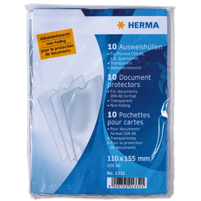 HERMA porte-badges PP, transparent, 95×135 mm, 10 pièces