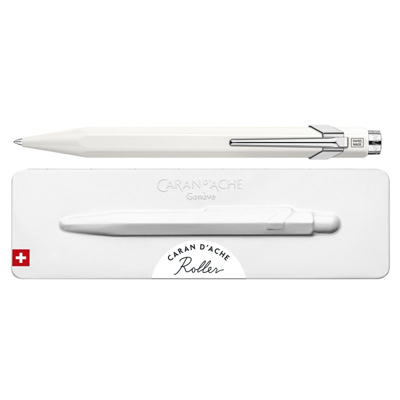 CARAN D'ACHE stylo roller 849, rechargeables, gris, encre noire