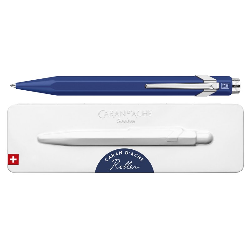 CARAN D'ACHE stylo roller 849, rechargeables, gris, encre noire