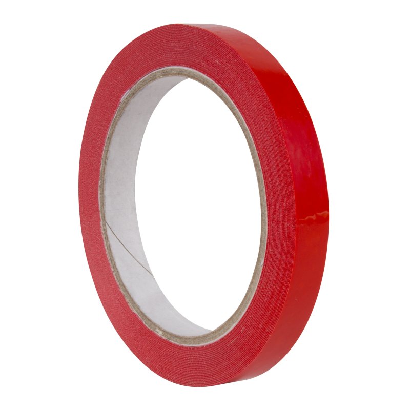 APLI ruban d'emballage, 12 mm × 66 m, rouge