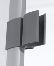 PAPERFLOW mobiel scheidingswandsysteem CR01x2.35, aluminium-grijs, 2-delig, 76×44×170 cm