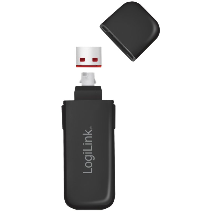 LogiLink Ensemble de verrouillage de sécurité USB, 1 clé avec 4 cadenas, rouge