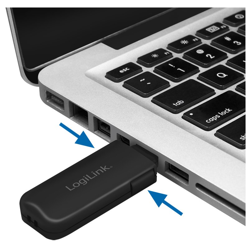 LogiLink Ensemble de verrouillage de sécurité USB, 1 clé avec 4 cadenas, rouge