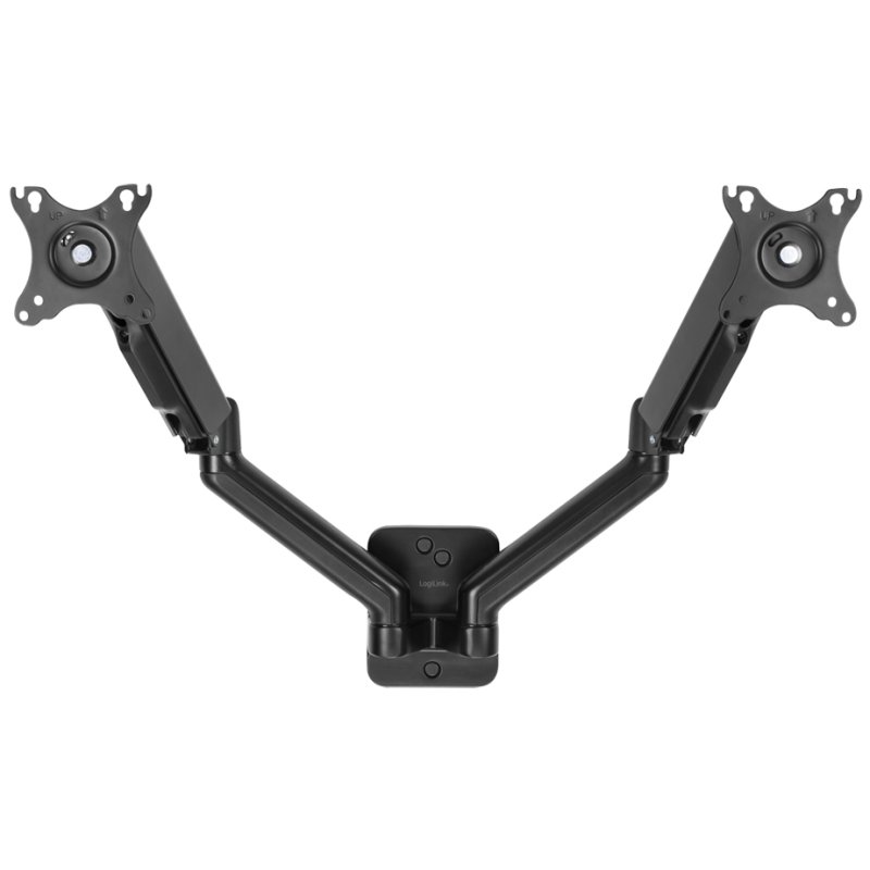 LogiLink dual monitor arm wall mount, 17-32 inch, black, 9 kg per arm