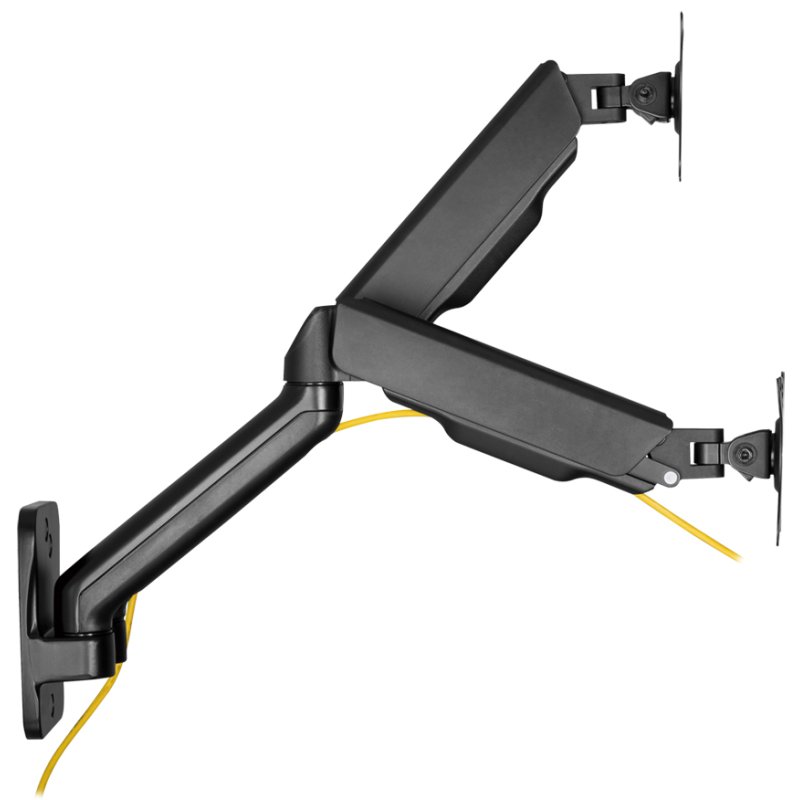 LogiLink dual monitor arm wall mount, 17-32 inch, black, 9 kg per arm
