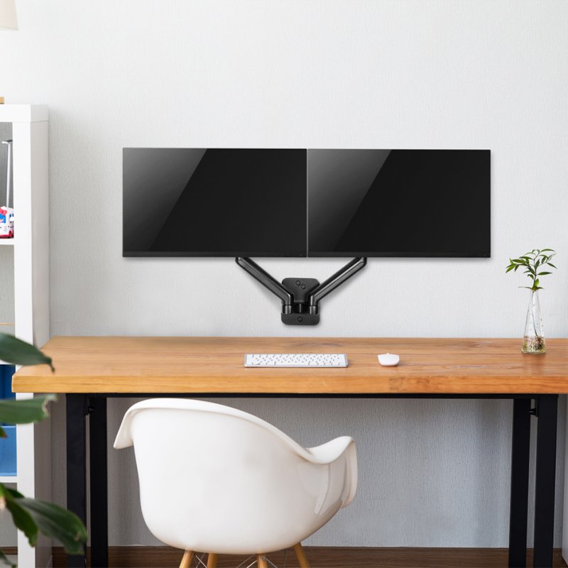 LogiLink dual monitor arm wall mount, 17-32 inch, black, 9 kg per arm
