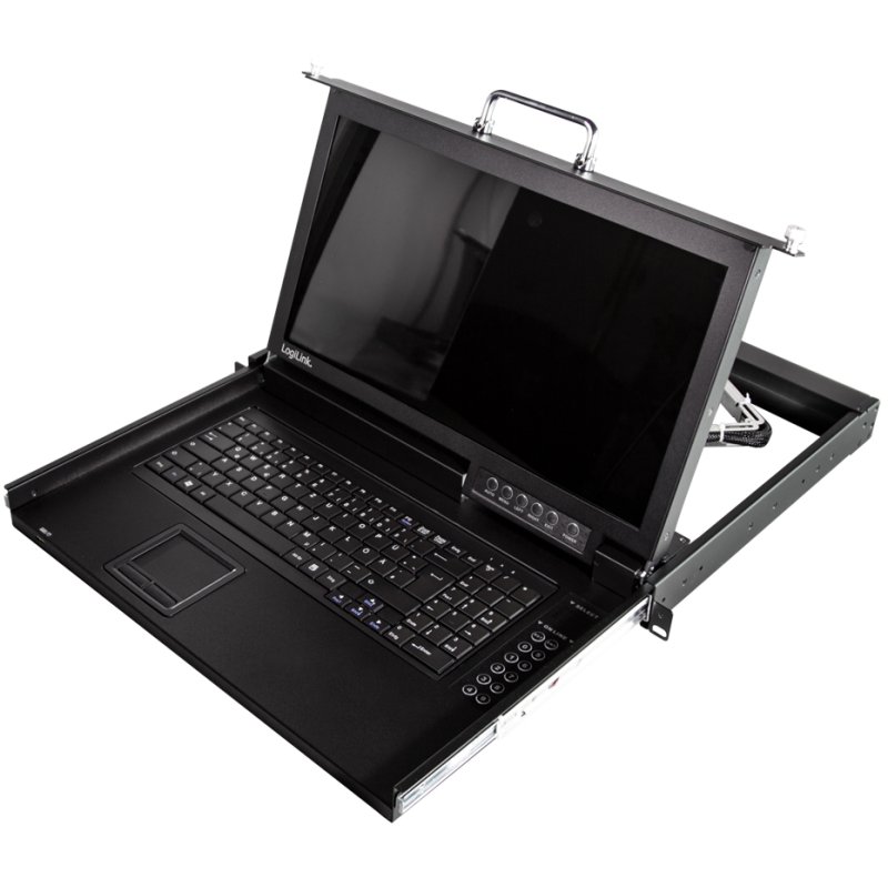 LogiLink Professional LCD KVM console, 17 inch, 1 port, black