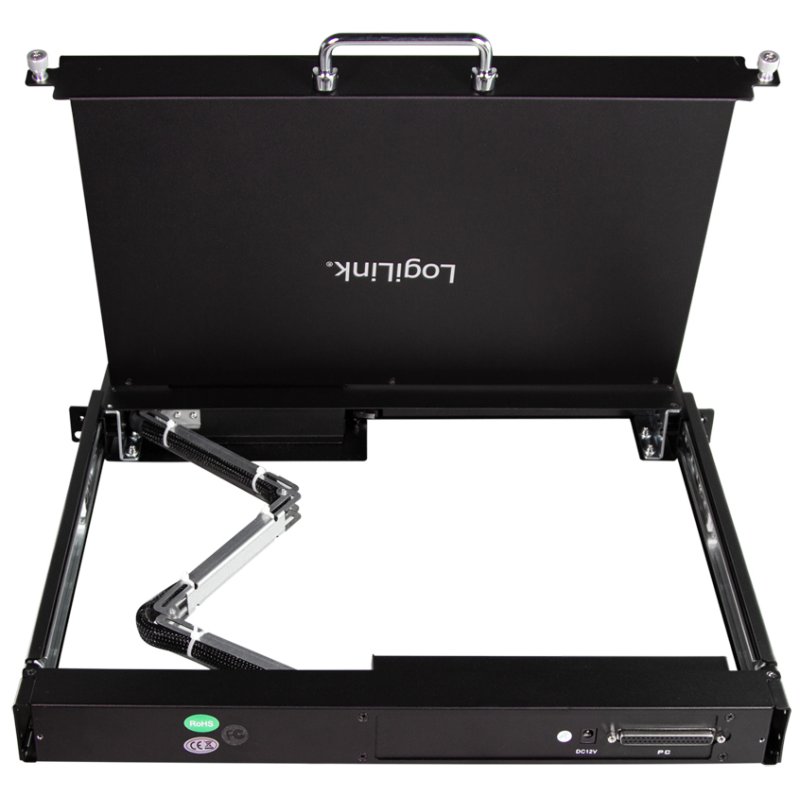 LogiLink Professional LCD KVM console, 17 inch, 1 port, black