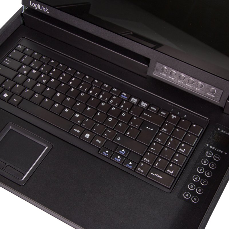 LogiLink Professional LCD KVM console, 17 inch, 1 port, black