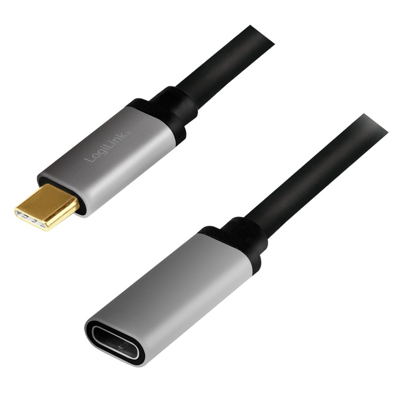 LogiLink Câble d'extension USB 3.2, noir/gris, 0,5 m